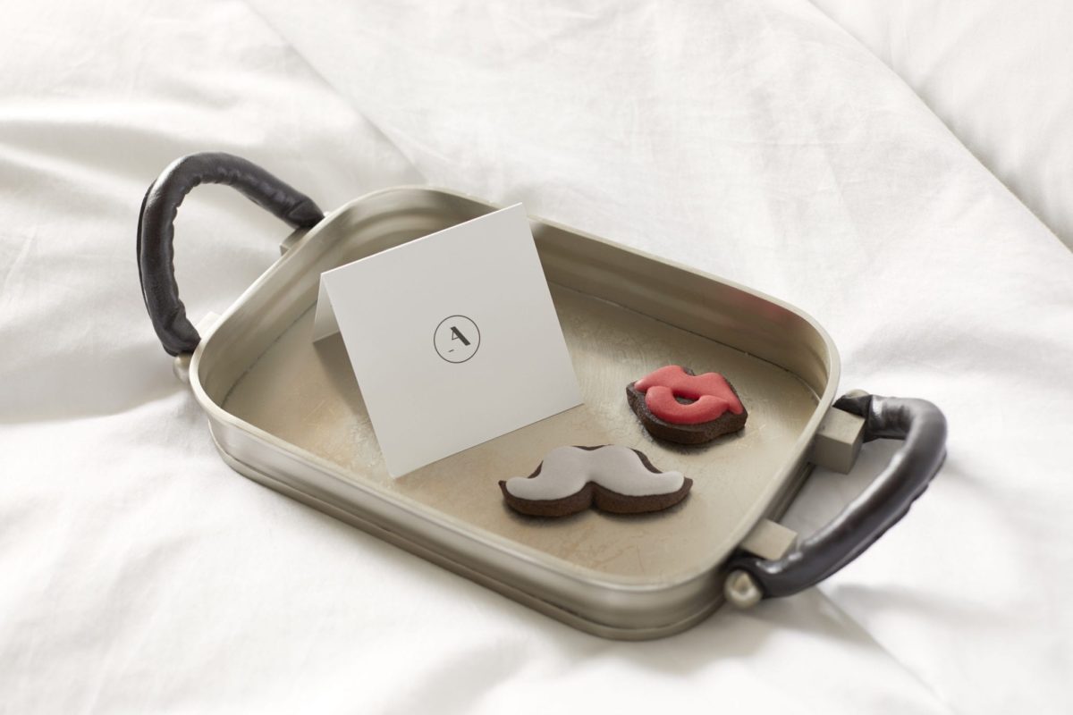 archer hotel austin hotel turndown treat lips moustache cookies