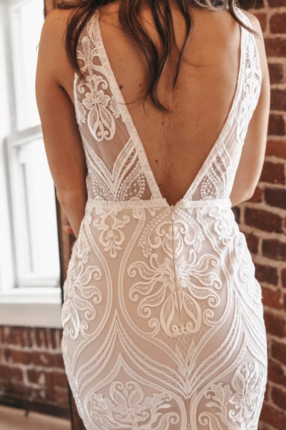 Made with Love 'Stella' wedding dress low back detail