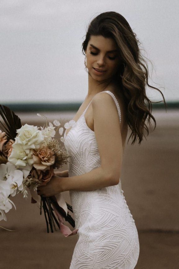 Made with Love In the Name of Love Scottie lace wedding dress