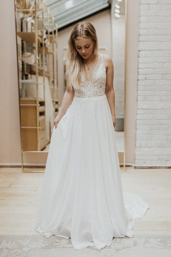made with love x lovely bride elly a line wedding dress