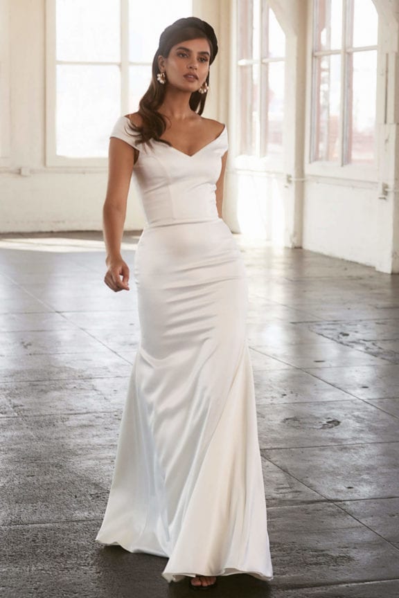 sarah seven bridal rachel sexy off the shoulder wedding dress