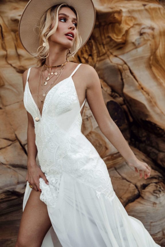 lovers society eddie lace and crepe wedding dress