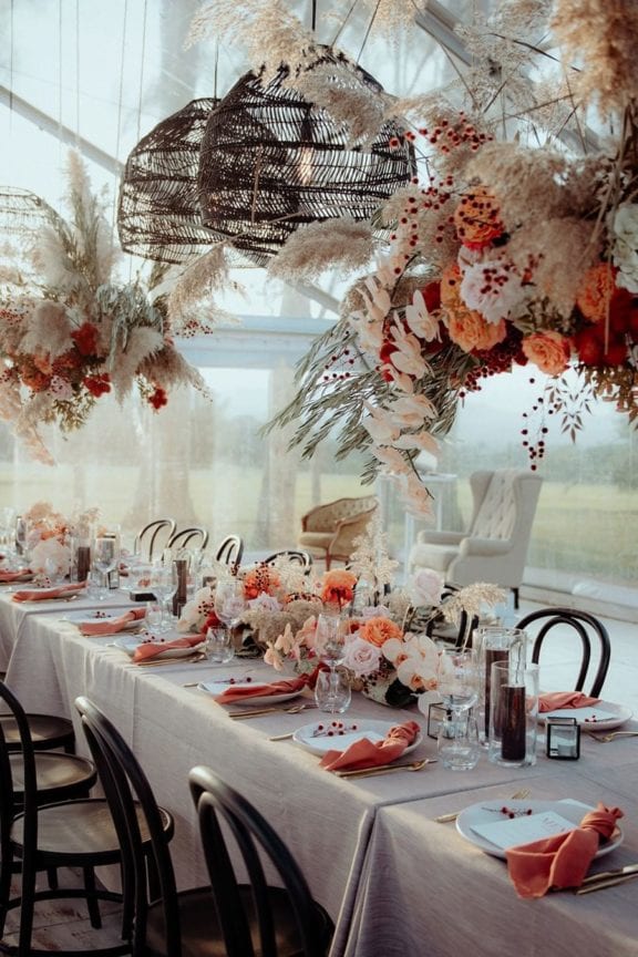 Wedding Trends: pampas grass and wicker
