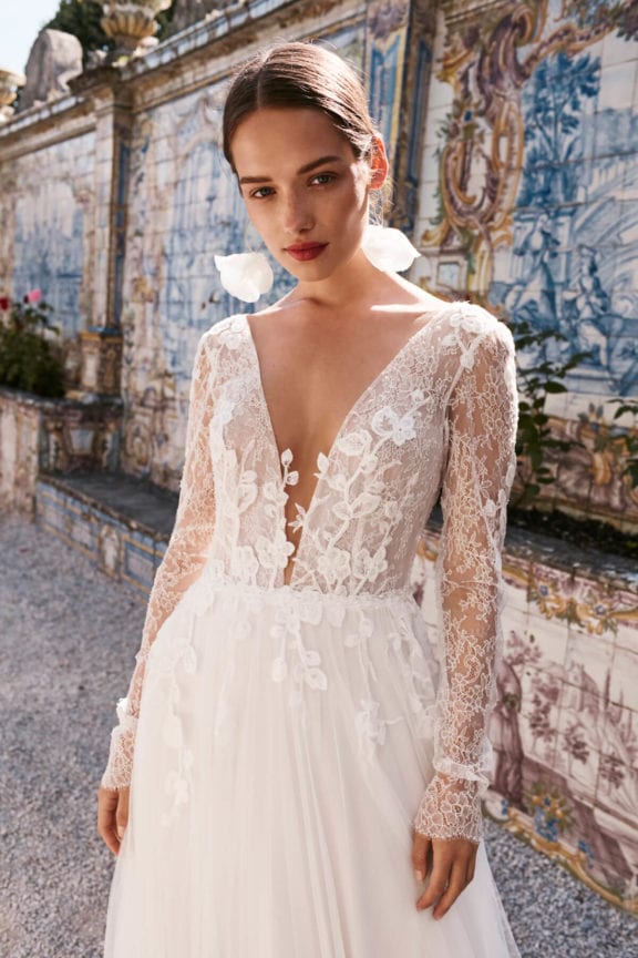 anna kara bridal jude wedding dress with long sleeves