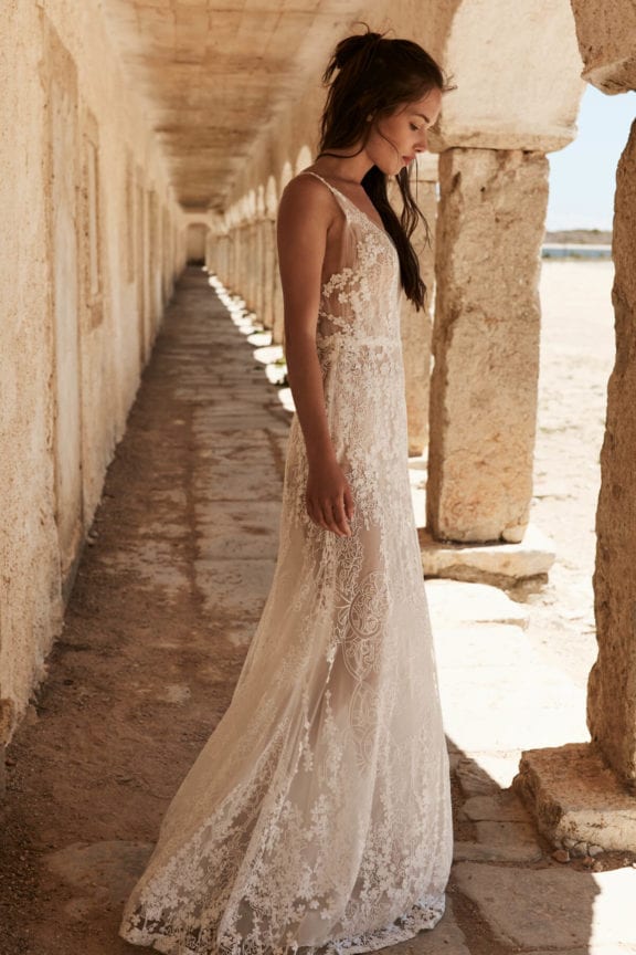 anna kara sheena whimsical wedding dress side