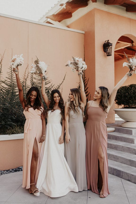 lovely bride x dessy bridesmaid dresses 9