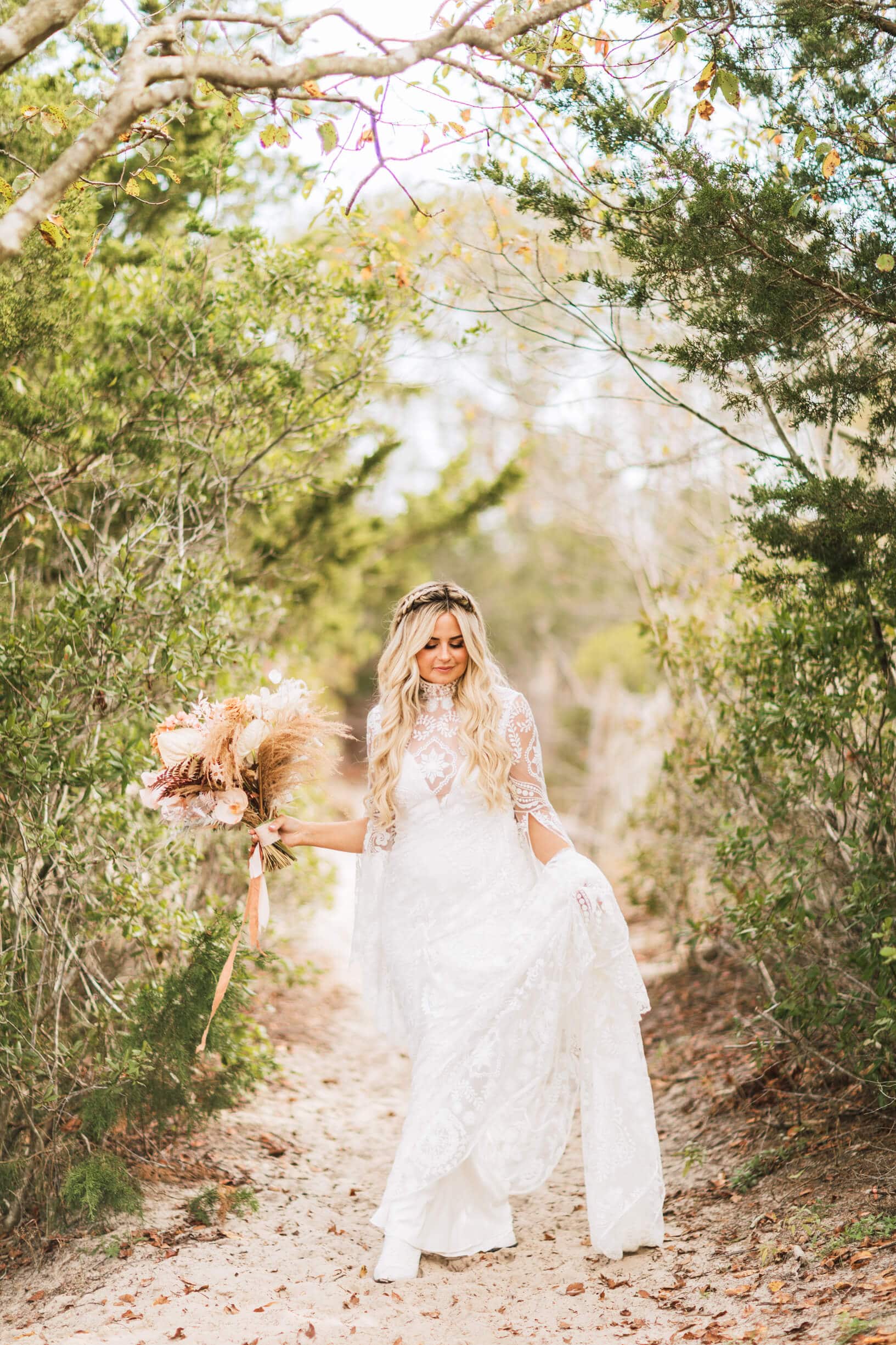 Lindsey + John's Boho Backyard Wedding - Lovely Bride