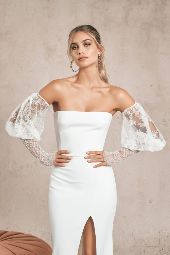 vagabond bridal lace sleeves front