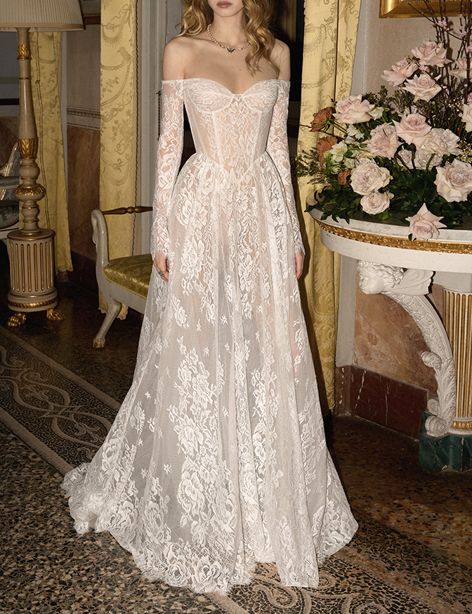 flora wedding dress designer Valentina  2024 Fou D'amour  FLORA
